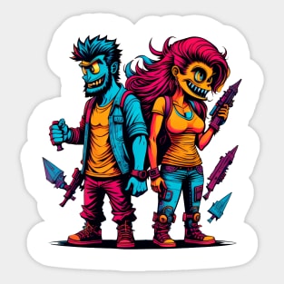 My lovely monstrous life Sticker